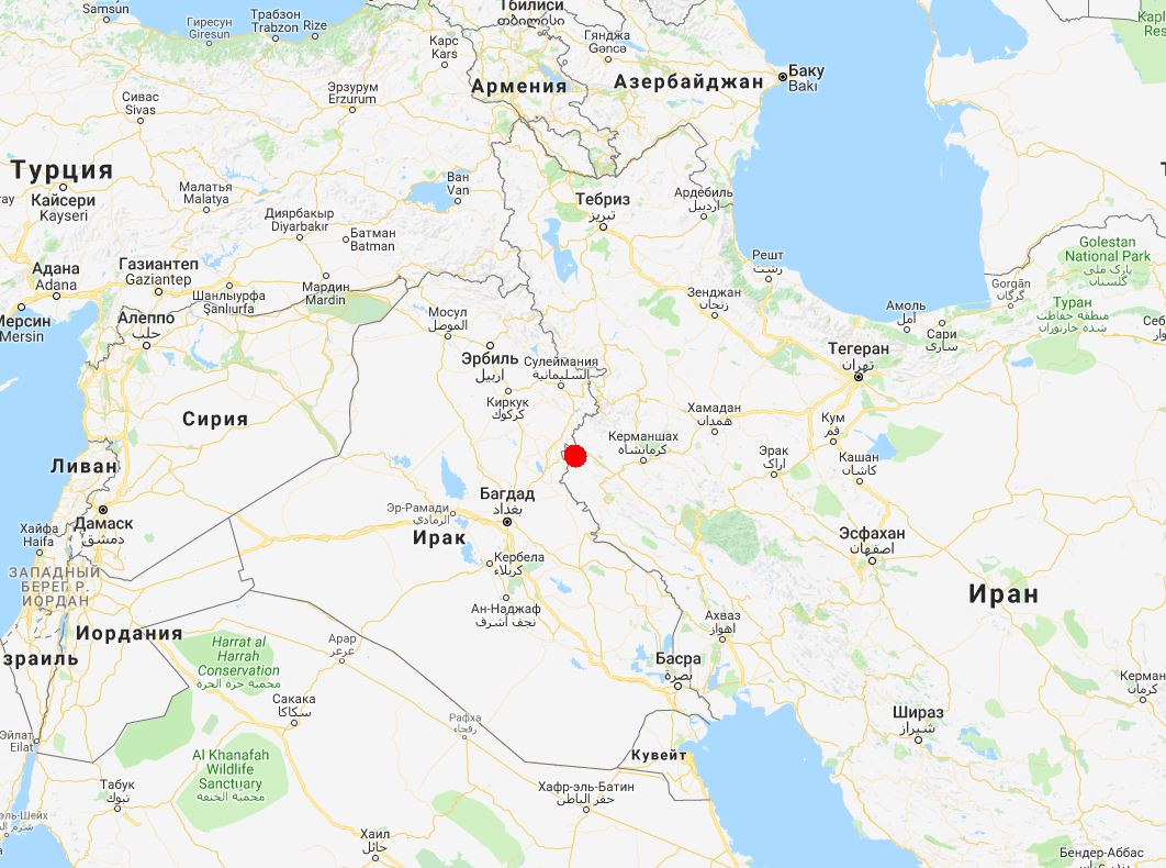 Землетрус з прикордонного району Іран/Ірак 01.04.2018